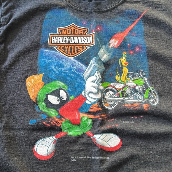 Harley Davidson, Marvin the Martin, Looney Tunes trademarked size medium t shirt - Picture 2 of 11